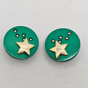 레트로 팝 원형 스타 클립 귀찌