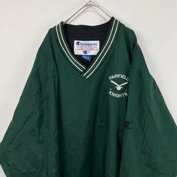 USA 구제 의류 챔피온 champion 나일론 풀오버 그린 자수