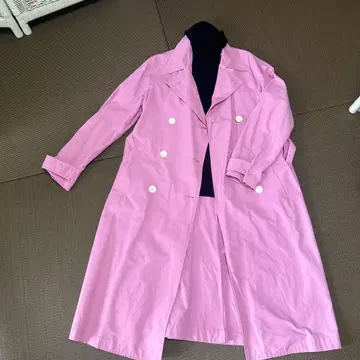 ZARA BASIC 핑크 트렌치코트 S