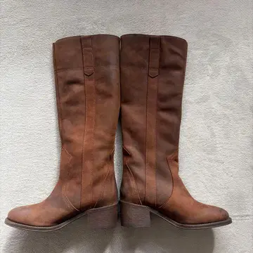 파비오 스코르니 가죽 롱 부츠 36