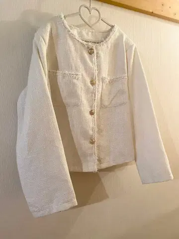 미사용! 노카라 트위드 자켓 빅 사이즈