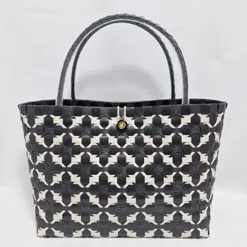 플라스틱 바스켓 바스켓백 블랙 x 아이보리 No.43KL