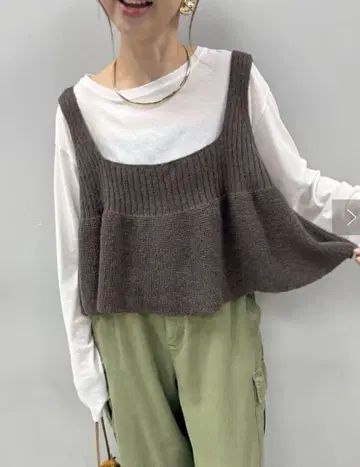 퓨어세신 니트 플레어 뷔스티에