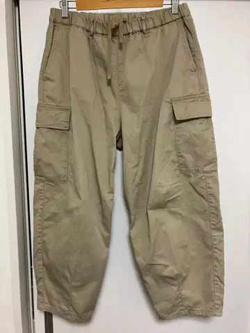 무지 라보 치노 카고 와이드 팬츠 베이지