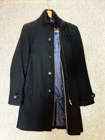 ZARA 자라 블랙 울 혼방 더블 브레스트 자켓 S 사이즈