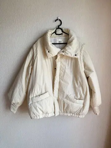 mideal 패딩 블루종 아이보리