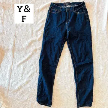 Y&F [ 9/10 ] 스키니 데님 다크 블루 데님 청바지