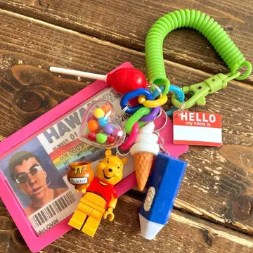 주렁주렁 키링 IC 카드 홀더 카드 케이스 푸우 라이트