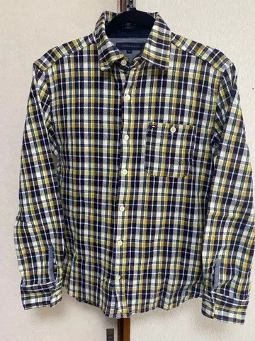 타미힐피거 체크 무늬 긴팔 셔츠