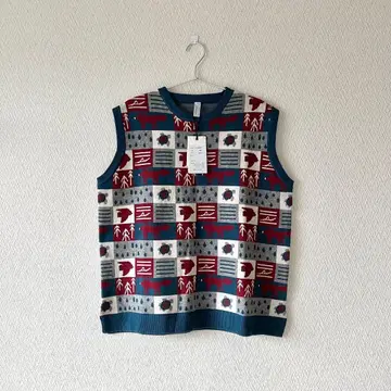 Emago. 이마고 북유럽 스타일 자카드 니트 베스트