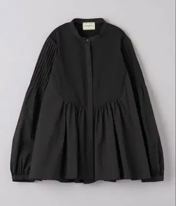 유나이티드 애로우즈 엠보싱 핀턱 롱 슬리브 블라우스