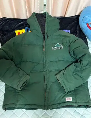 XLARGE 후드 부착 그린 다운 자켓 액티브 자켓