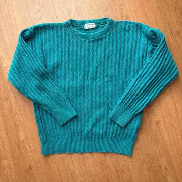 Damon 터콰이즈 코튼 스웨터 L 사이즈
