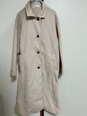 베이지 롱 코트 L
