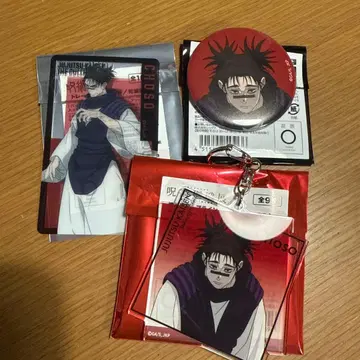 주술회전 애니메이션전 아크릴 키링 캔뱃지 클리어 카드 쵸소우