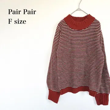 페어 페어 모크넥 니트 F 보더 방한 웜 컬러 가을 컬러 캐주얼 겨울