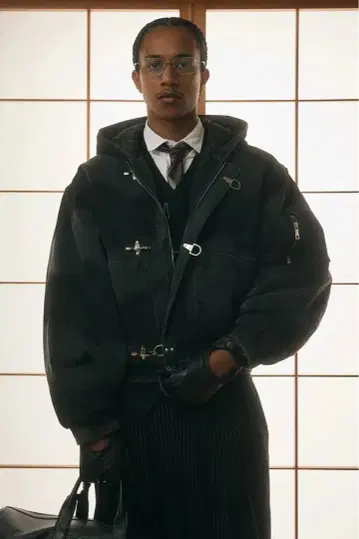 Shinzo 파이어맨 자켓 Washed Black