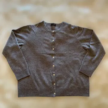 새상품 택 포함 캐시미어 100% 그레이 가디건 크루넥 긴팔