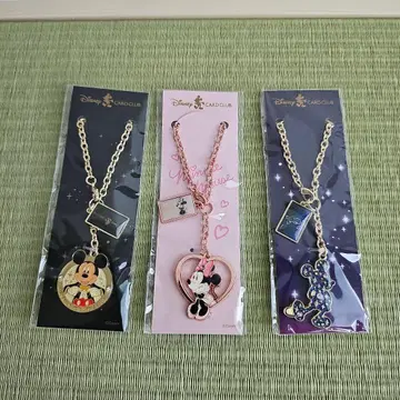 미사용 새상품 디즈니 카드 클럽 미키 미니 키링 3세트
