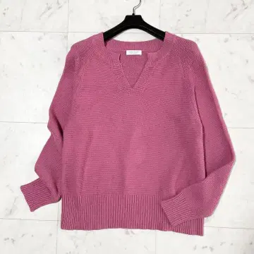 새상품급 유나이티드 애로우즈 니트 여성용 린넨 코튼 핑크