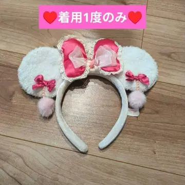 [ 새상품급 ] 디즈니/귀찌/머리띠/핑크/화이트