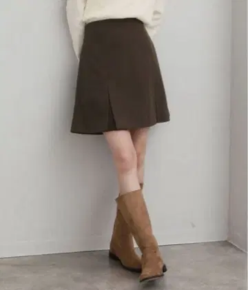 [ NOGLE/노글 ] 울 테크 플리츠 미니스커트