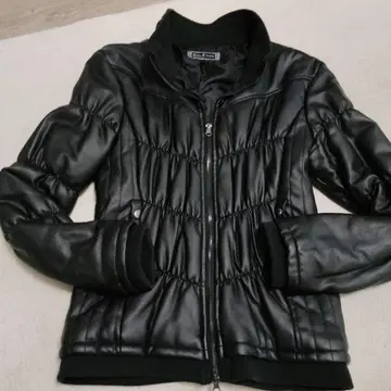 cook jeans 인조 가죽 패딩 자켓 쿠쿠진스