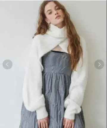 [ J1U by LA BELLE ETUDE ] 볼레로 터틀 슬리브 니트