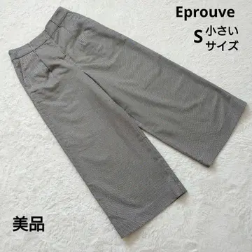 새상품급 Eprouve 블랙 하운드투스 와이드 팬츠 S 작은 사이즈