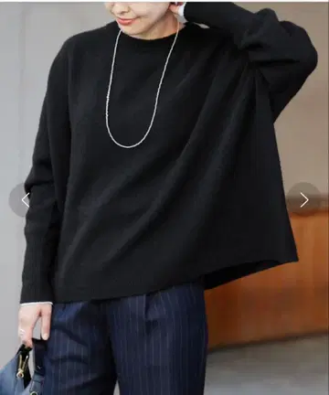 IENA 울 캐시미어 크루 풀오버 블랙