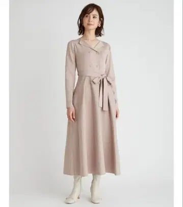 셀포드 트렌치풍 니트 원피스