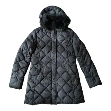 자유구 블랙 퀼팅 다운 자켓 40