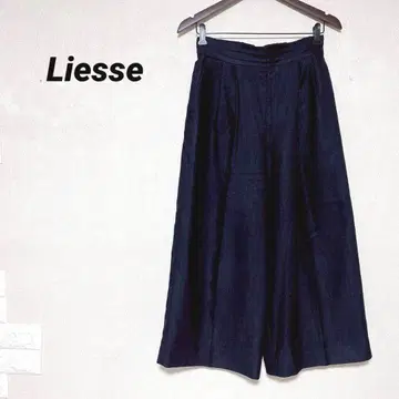 3537T스 와이드 팬츠 가우초 블랙 얇은 소재 허리밴딩