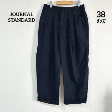 JOURNAL STANDARD 네이비 스트라이프 슬랙스 턱