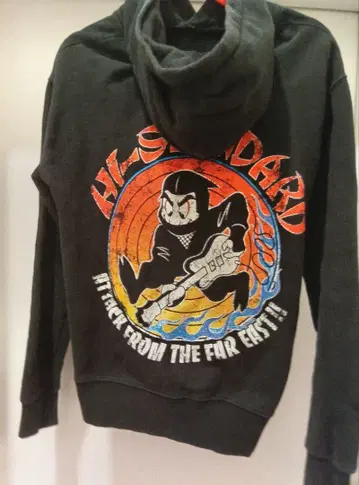 Hi-Standard 그래픽 후드티 블랙