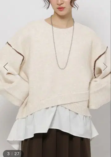 nikoand 천 레이어드 니트 풀오버 니코앤드