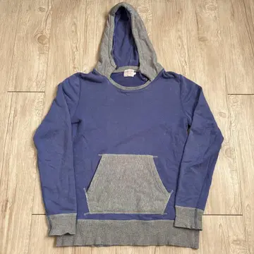 네이비 그레이 후드티 L 사이즈 페이드