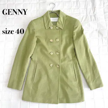 GENNY 라이트 그린 더블 브레스트 코트 피코트 size 40
