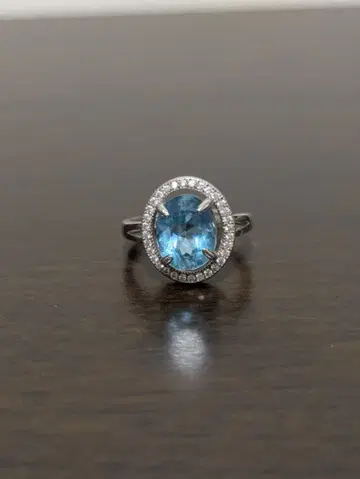 juvelia 스위스 블루 토파즈 반지