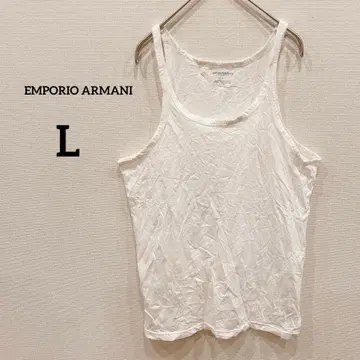 새상품급 EMPORIO ARMANI [ L ] 화이트 탱크탑 흰색 무지