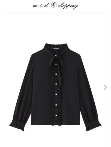 리본 타이 달린 프릴 블라우스