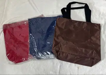 미사용 새상품 미스터 도넛 나일론제 토트백 3색 세트 묶음 판매