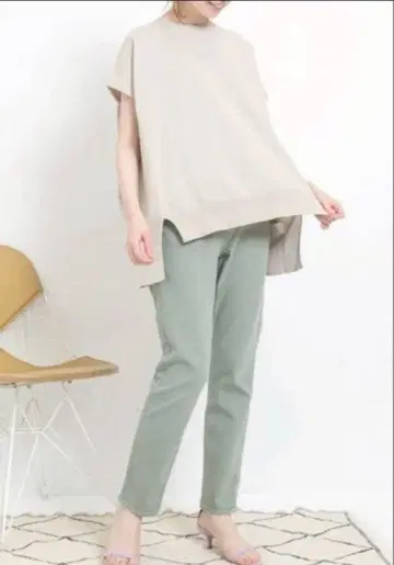 IENA 코튼 스트레치 와이드 크루 PO