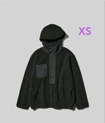 보아 플리스 스냅 후드티 ENGINEERED GARMENTS 블랙 XS