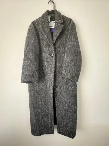 CITEN 와이드 슬리브 체스터 코트 그레이