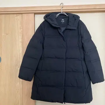 유니클로 심리스 다운 코트 XL 네이비 미사용 새상품