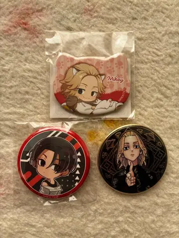 도쿄 리벤저스 마이키 사노 만지로 캔뱃지 3개 세트