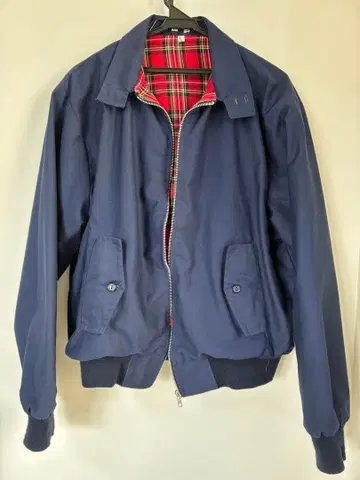 스윙탑 MADE IN ENGLAND 네이비 안감 체크 무늬