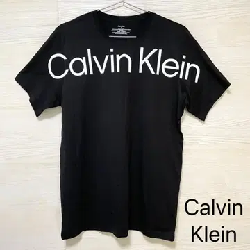Calvin Klein 티셔츠 수면복 크루넥 로고 블랙