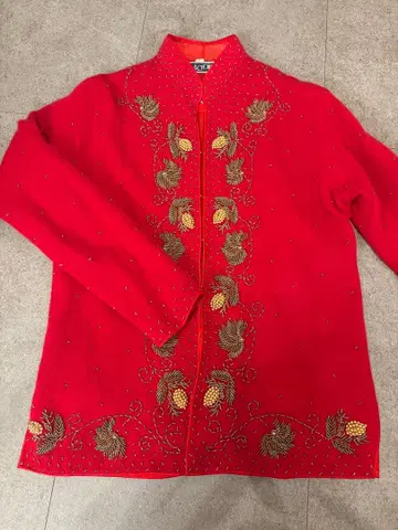 비즈 자수 차이나 가디건 자켓